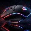 Ergonomic RGB gaming mouse – studio hero shot