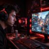 G331 gaming headset on desk next to controller
