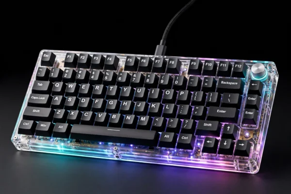 Transparent RGB Mechanical Keyboard 87-key glowing