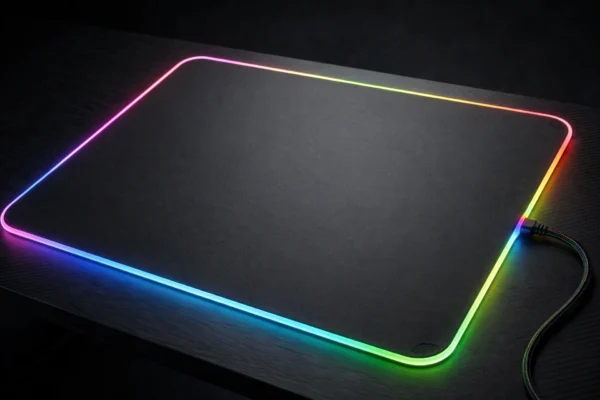 Razer Firefly Hard V2 RGB mouse pad glowing