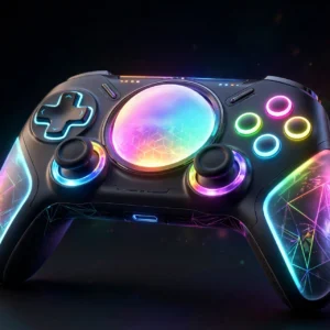 Wireless Game Controller RGB Lamp glowing
