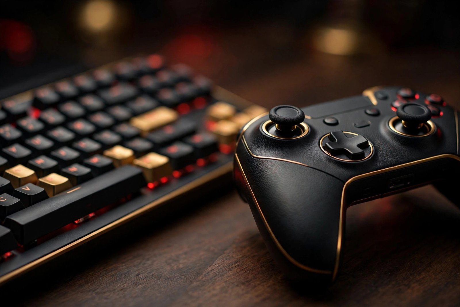 Gaming controller and mechanical keyboard for Witcher 3