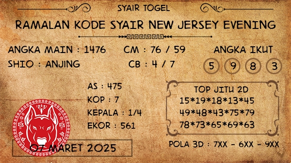 Prediksi New Jersey Evening