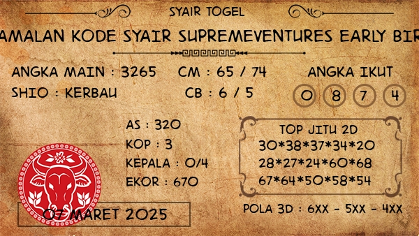 Prediksi Supremeventures Early Bird