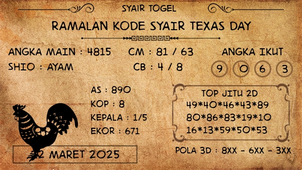 Prediksi Texas Day